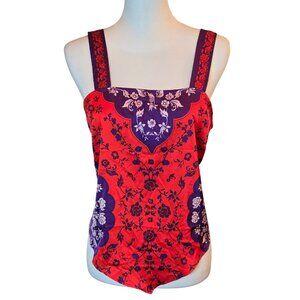 RACHEL ZOE Women's Silky Vibrant Tank Top Sz: M Bright Multicolor